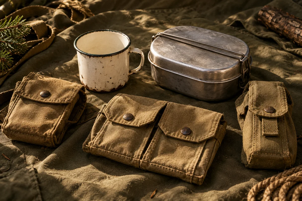 Illustrative field gear still life