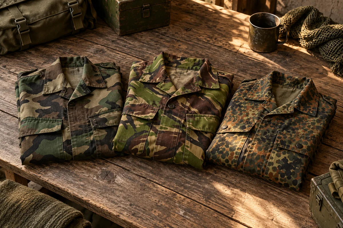 Illustrative uniforms & camo still life